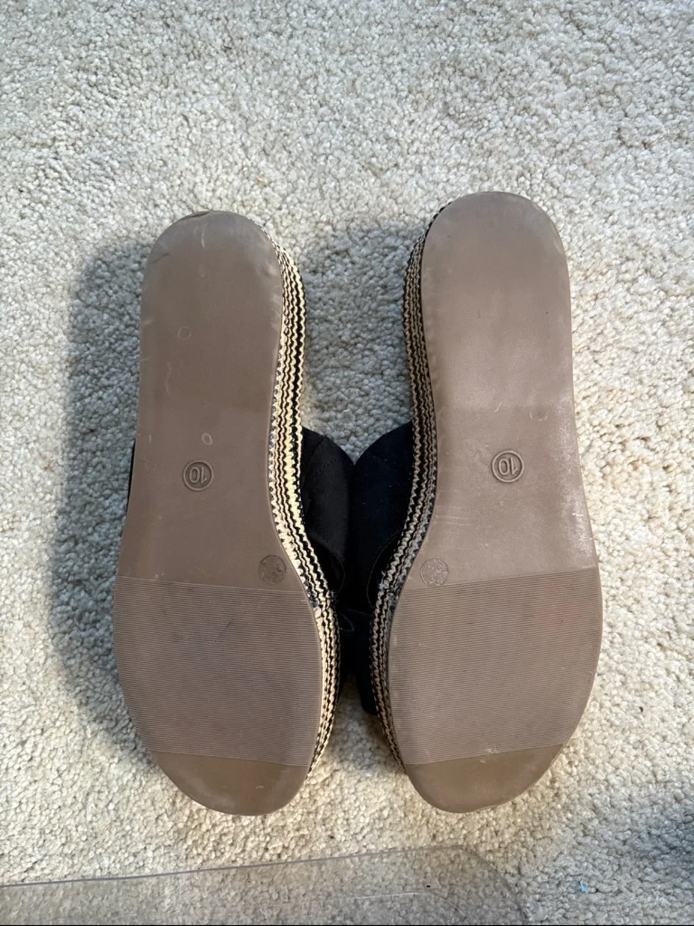 a.n.a Black Crisscross Espadrille-Style Platform Sandals